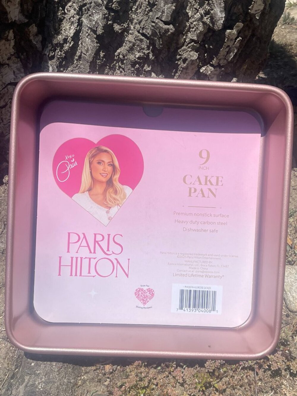 Paris Hilton Rose Gold 9” Square Cake Pan New